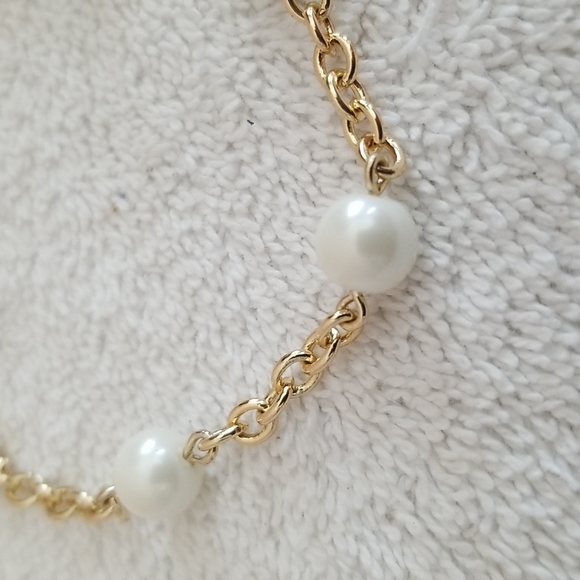 New Ralph Lauren Faux Pearl Chain Bracelet - Picture 3 of 6